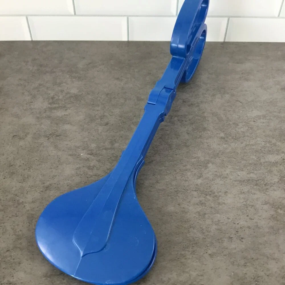 Vintage Dansk International Designs Blue Plastic Salad Tongs Gunnar Cyren MCM
